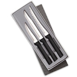 Rada 3 Piece Cooking Essentials Knife Set with Gift Box, Black Handles