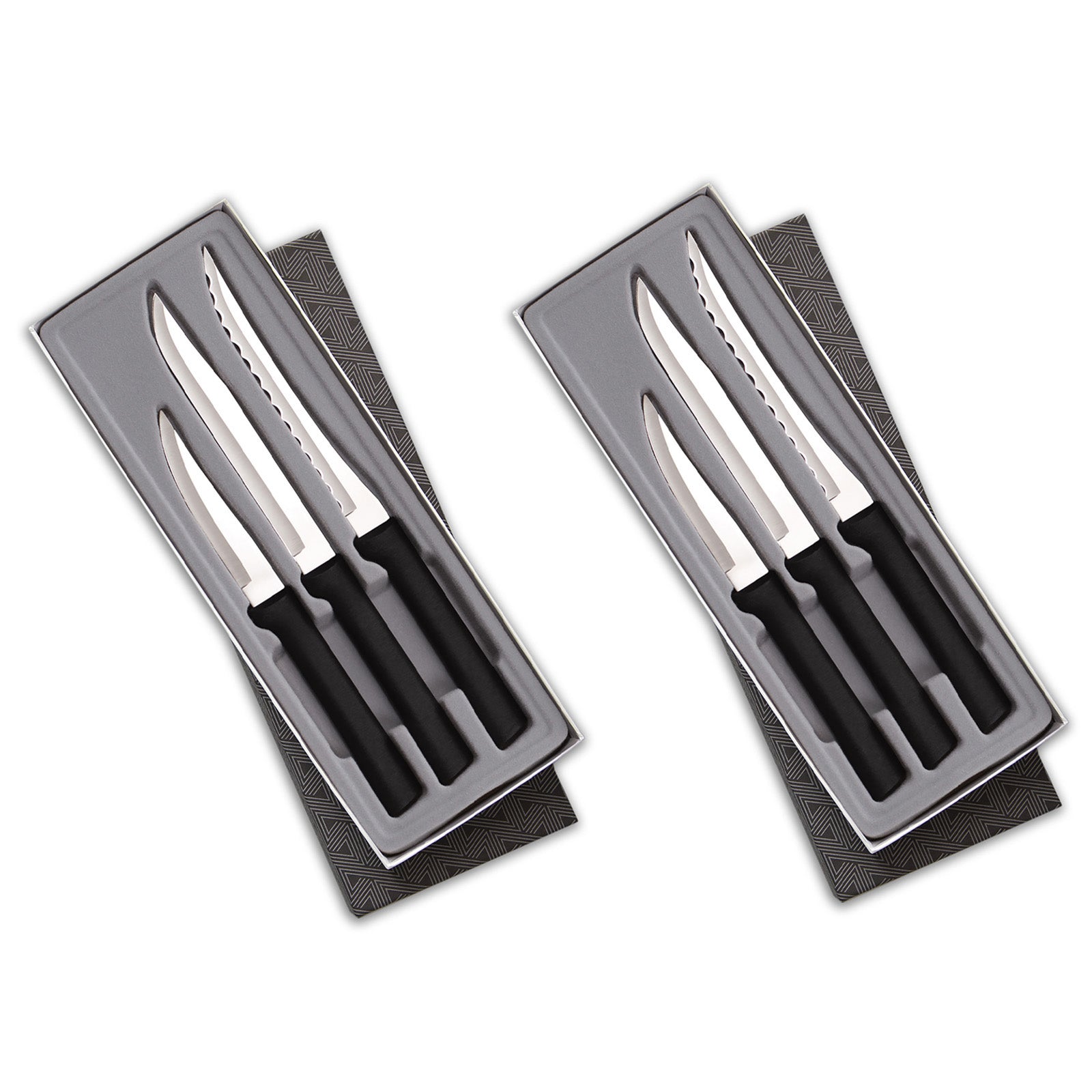 Rada 3 Piece Cooking Essentials Knife Set with Gift Box, Black Handless, Set of 2