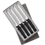 Rada 4 Piece Steak Knives Set with Gift Box, Black Handles