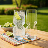 Final Touch Bubbles Seltzer / Bubbly Beverage Glasses - Set of 4 - 17 oz (500 ml)