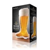 Final Touch Das Beer Boot Glass, 1 Liter / 33 oz, Clear Glass