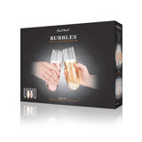 Final Touch Bubbles Sparkling Wine / Champagne Stemless Glasses - Set of 4