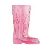 Final Touch Wild West Cowboy Boot Shotglass Set with Horseshoe Shaped Serving Tray, Pink