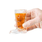 Final Touch Wild West Cowboy Boot Shotglass Set with Horseshoe Shaped Serving Tray