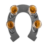 Final Touch Wild West Cowboy Boot Shotglass Set with Horseshoe Shaped Serving Tray