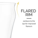 Final Touch Brewhouse Beer Glass - Set of 4 - 17 oz (500 ml)