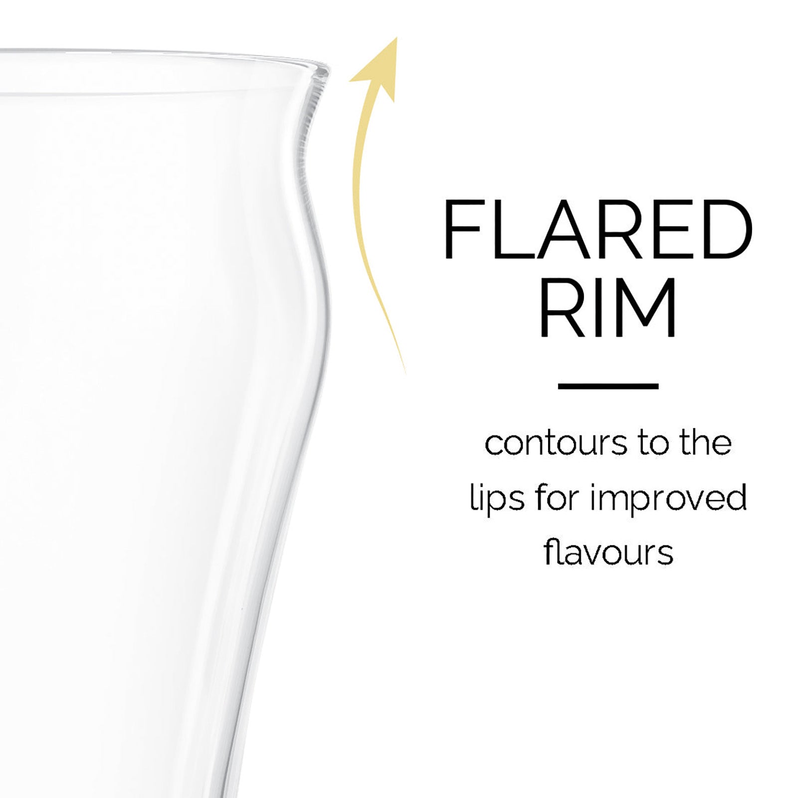 Final Touch Brewhouse Beer Glass - Set of 4 - 17 oz (500 ml)