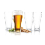 Final Touch Brewhouse Beer Glass - Set of 4 - 17 oz (500 ml)