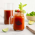 Final Touch Bloody Mary Mason Jar Glasses, Set of 2