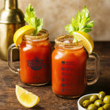 Final Touch Bloody Mary Mason Jar Glasses, Set of 2