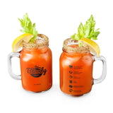 Final Touch Bloody Mary Mason Jar Glasses, Set of 2