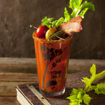 Final Touch 7-Piece Caesar Cocktail Set, 4 Glasses, Rimmer & Jigger, 15 oz Each