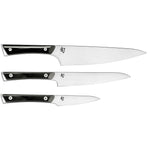 Shun Kazahana 3-Piece Starter Knife Set, 3.5" Paring Knife, 6" Utility Knife, 8" Chef’s Knife