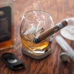 Final Touch Whiskey Cigar Glass, 14.5 oz, Glass, Stainless Steel & Silicone