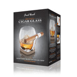 Final Touch Whiskey Cigar Glass, 14.5 oz, Glass, Stainless Steel & Silicone