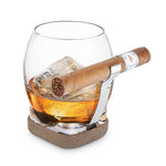 Final Touch Whiskey Cigar Glass, 14.5 oz, Glass, Stainless Steel & Silicone