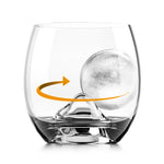 Final Touch On The Rock Glass with Ice Ball Mould, 8 oz, Glass & Silicone