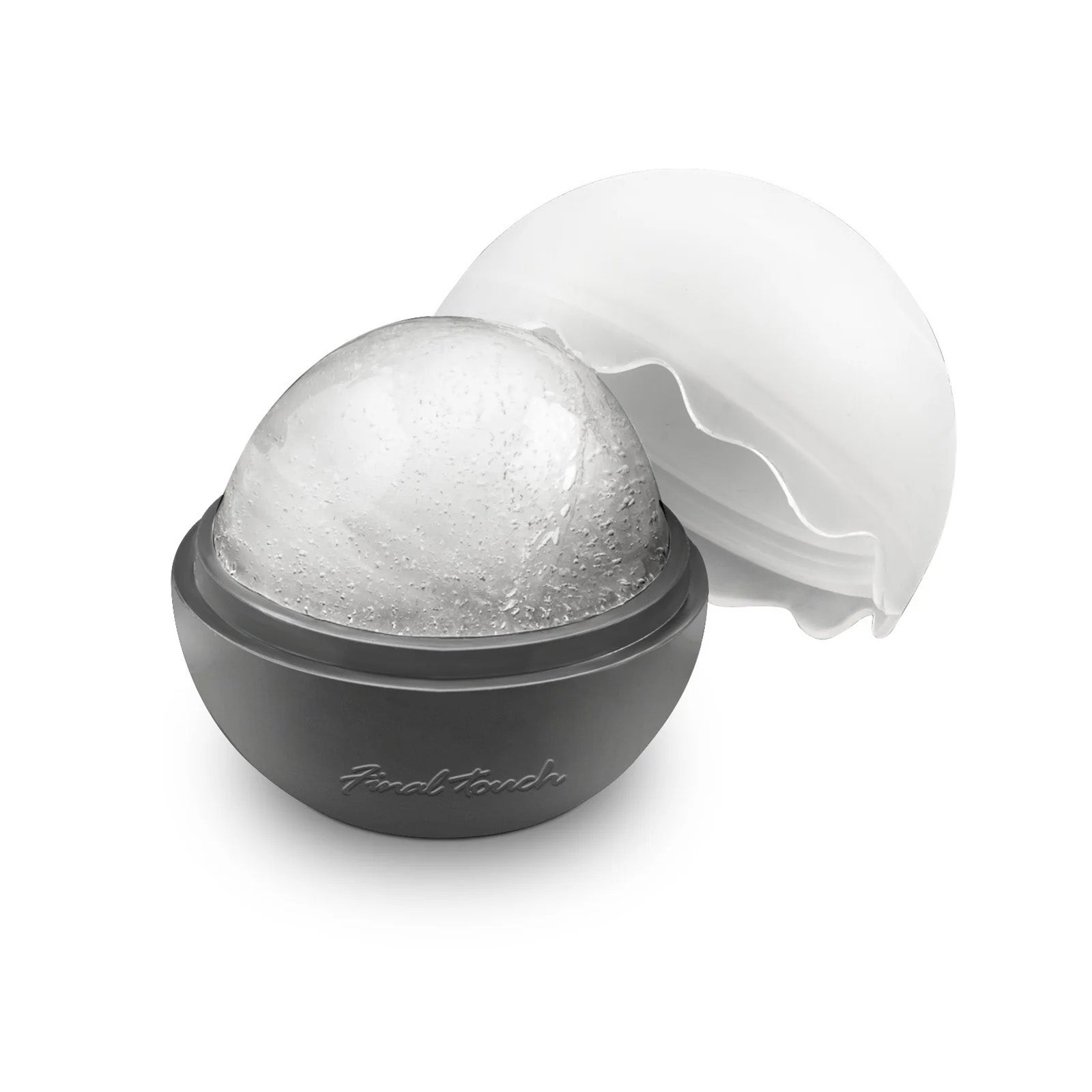 Final Touch On The Rock Glass with Ice Ball Mould, 8 oz, Glass & Silicone