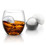 Final Touch On The Rock Glass with Ice Ball Mould, 8 oz, Glass & Silicone