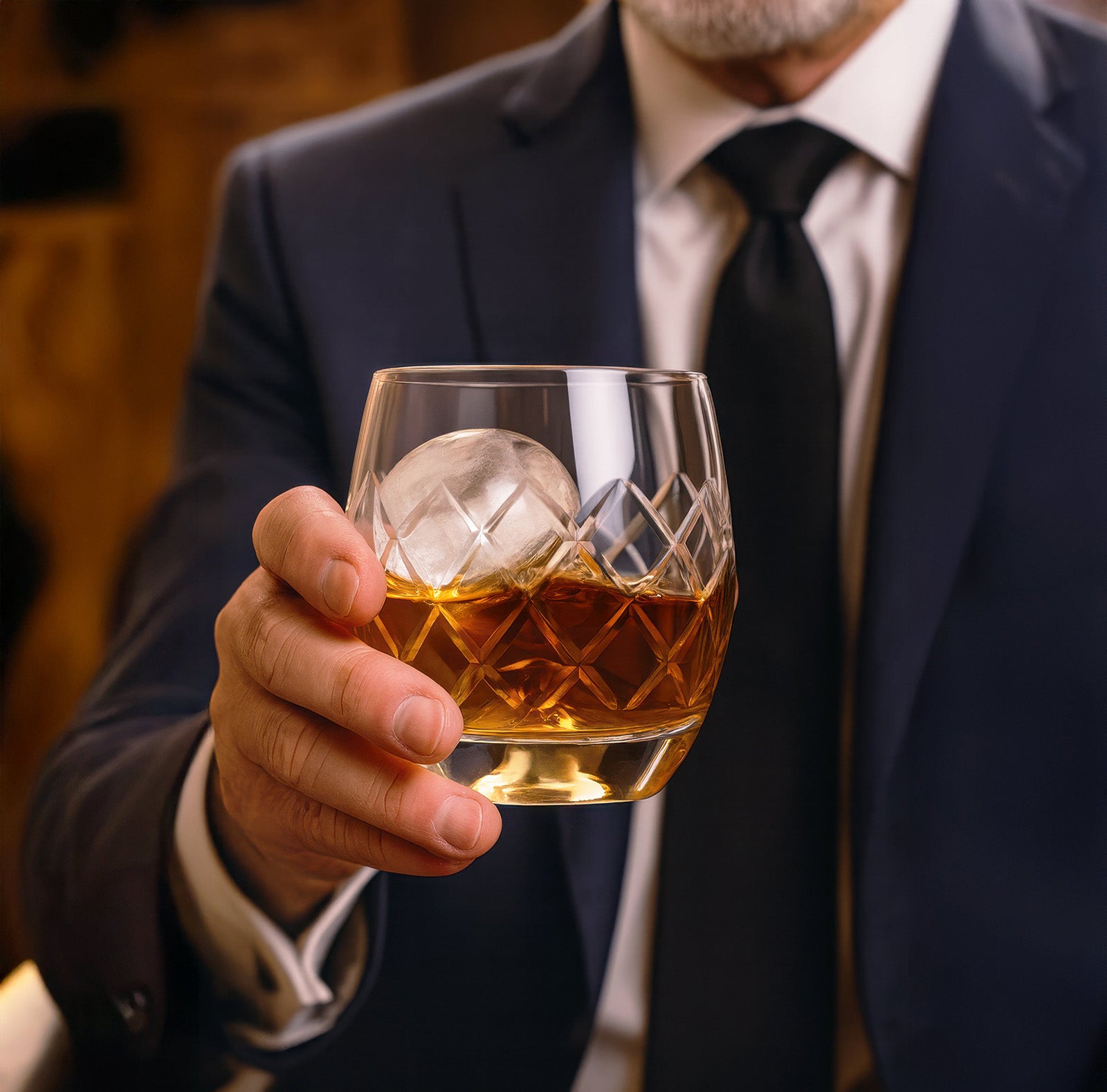 Final Touch Hand-Cut On The Rock Glass 5 Piece Set