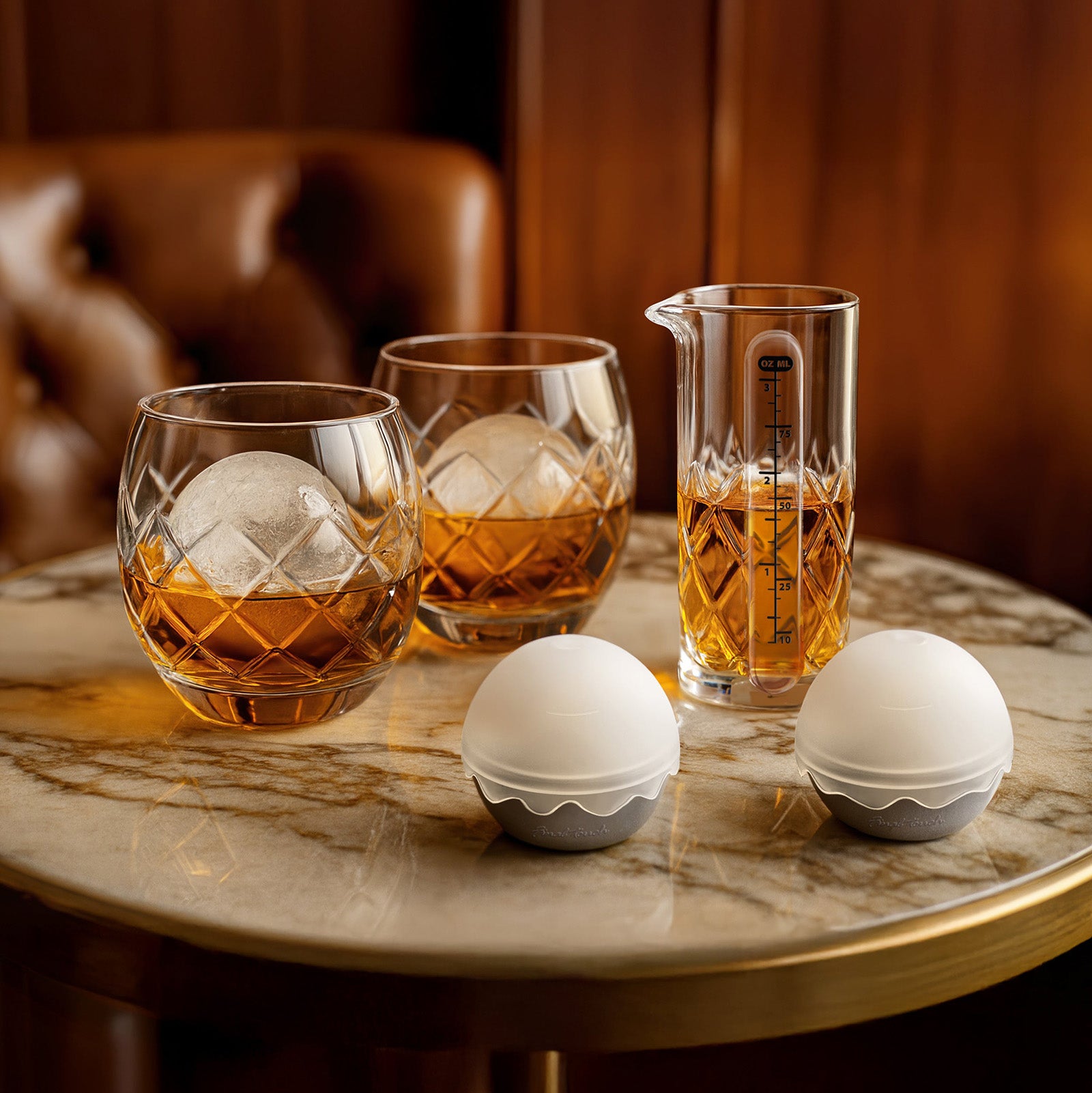 Final Touch Hand-Cut On The Rock Glass 5 Piece Set