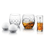 Final Touch Hand-Cut On The Rock Glass 5 Piece Set