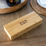 Global 4-Piece Steak Knife Set with Bamboo Box