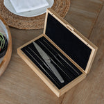Global 6-Piece Steak Knife Set with Bamboo Box