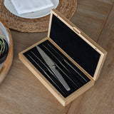 Global 6-Piece Steak Knife Set with Bamboo Box