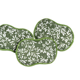 Once Again Home Co. RE:Usable Sponges, Herb Pattern, Set of 3, Green