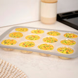 Henning Lee Look and Cook Clear Silicone 12-Cup Muffin Pan, Moss