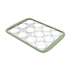 Henning Lee Look and Cook Clear Silicone 12-Cup Muffin Pan, Moss