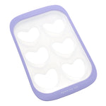 Henning Lee Look & Cook Silicone 6-Cup HeartShape Baking Pan, Purple