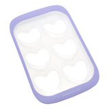 Henning Lee Look & Cook Silicone 6-Cup HeartShape Baking Pan, Purple