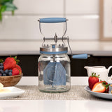 Henning Lee Manual Glass Butter Churner with Jar, 32 ounce