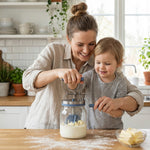 Henning Lee Manual Glass Butter Churner with Jar, 32 ounce