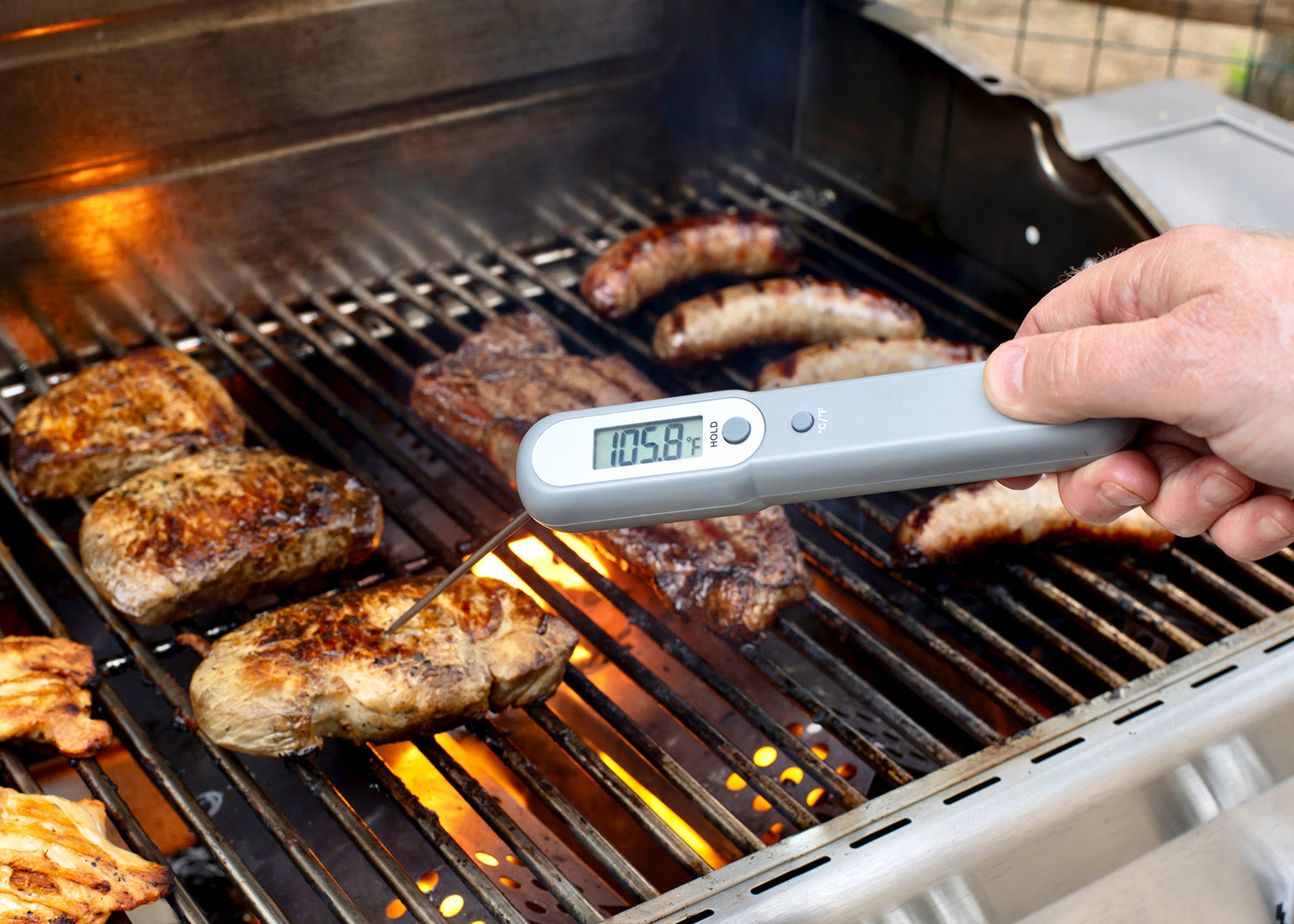 Henning Lee Battery Free Kinetic Instant Read Thermometer for Kitchen and Grill