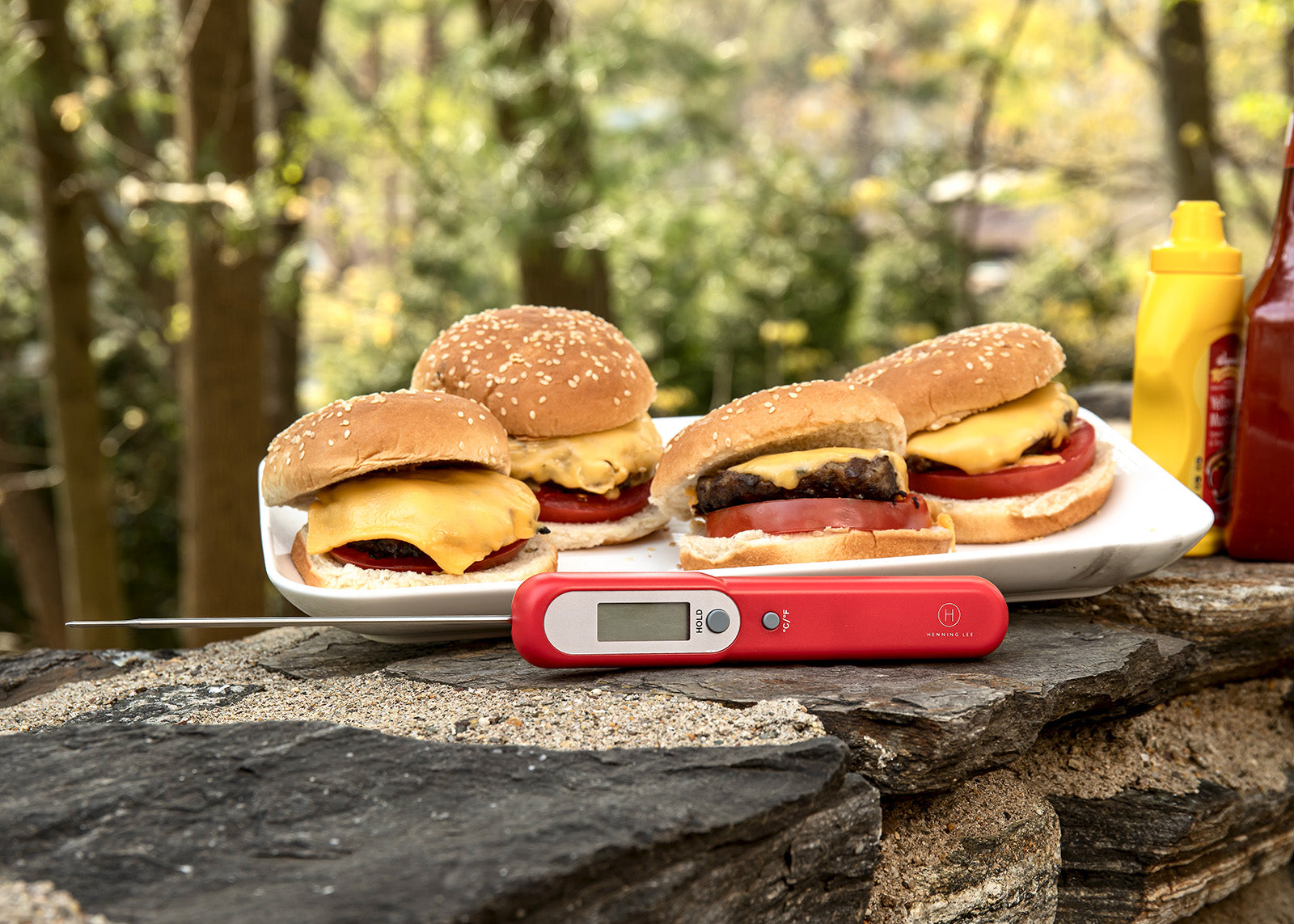 Henning Lee Battery Free Kinetic Instant Read Thermometer for Kitchen and Grill