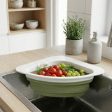 Henning Lee Corner Sink Colander – Triangular Sink Strainer for Fruits, Vegetables & Pasta