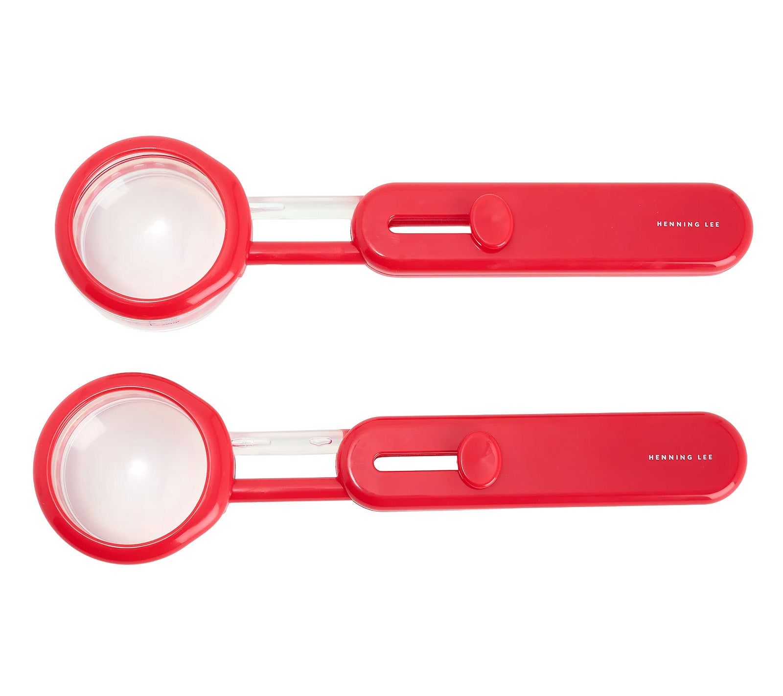 Henning Lee Set of 2 Precision Measuring Spoons, Red