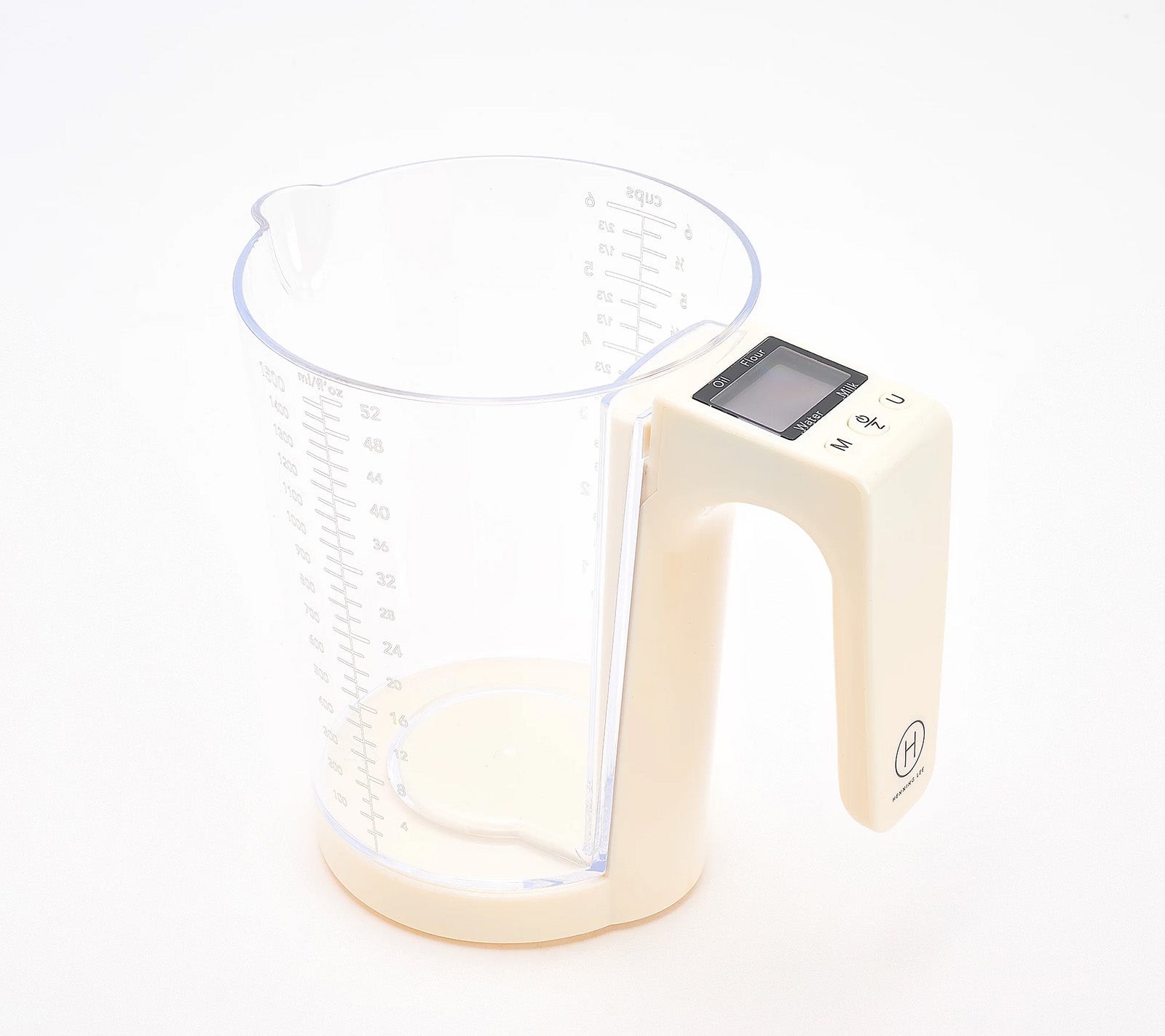 Henning Lee 6 Cup Digital Measuring Cup and Scale, Cream