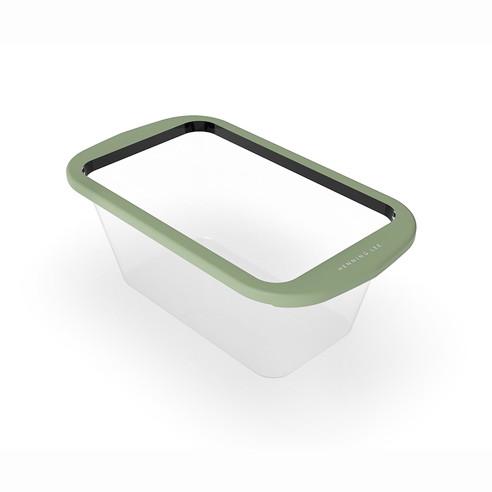Henning Lee Look and Cook Clear Silicone Loaf Pan, Moss