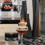 Spirits with Smoke Smoking Saucer Set - 1 Maple Wood Saucer, 3 Wood Chips for Cocktail Smoker & 4 Coasters