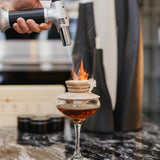 Spirits with Smoke Smoking Saucer Set - 1 Maple Wood Saucer, 3 Wood Chips for Cocktail Smoker & 4 Coasters