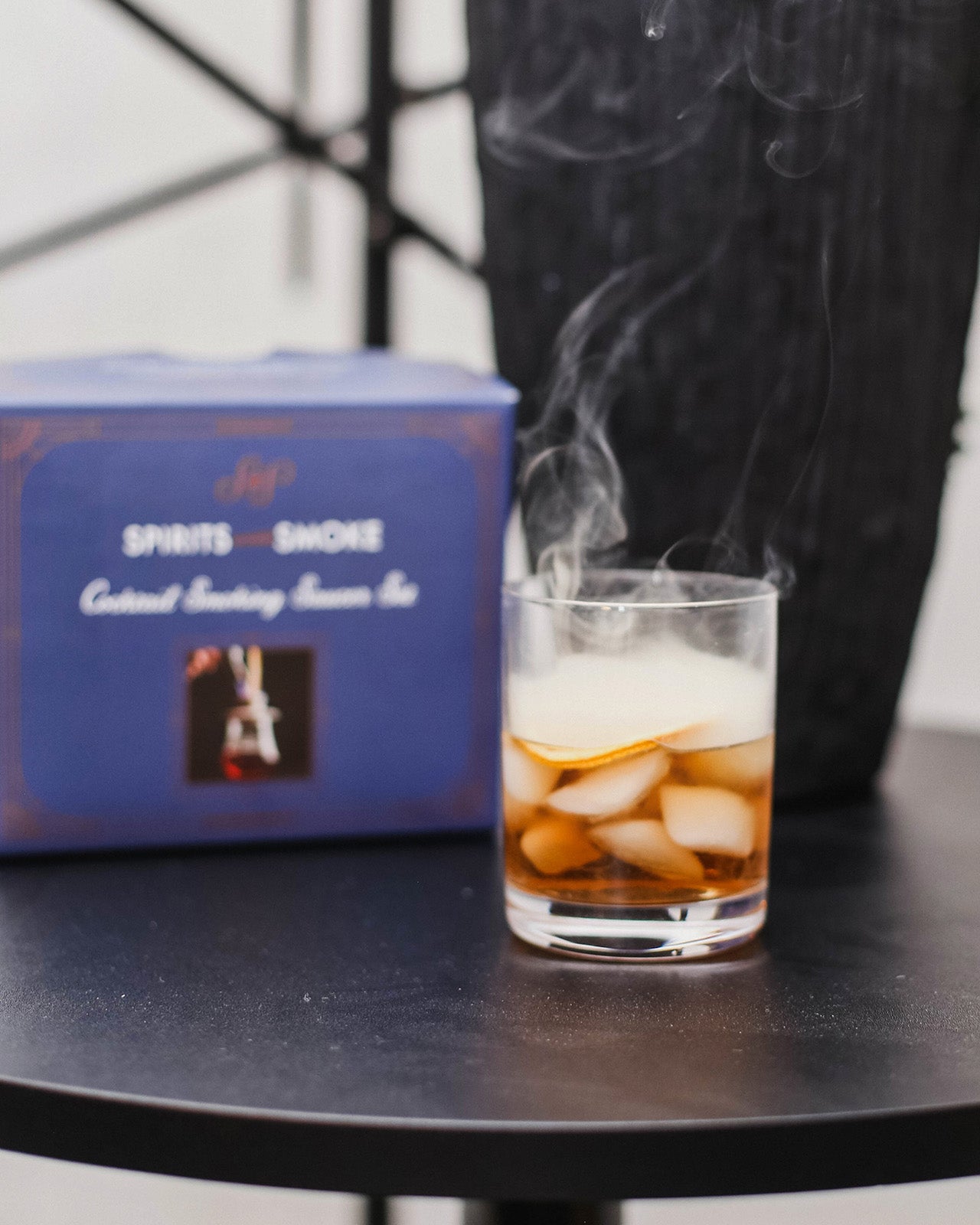 Spirits with Smoke Smoking Saucer Set - 1 Maple Wood Saucer, 3 Wood Chips for Cocktail Smoker & 4 Coasters