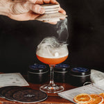 Spirits with Smoke Smoking Saucer Set - 1 Maple Wood Saucer, 3 Wood Chips for Cocktail Smoker & 4 Coasters