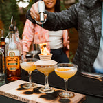 Spirits with Smoke Smoking Saucer Set - 1 Maple Wood Saucer, 3 Wood Chips for Cocktail Smoker & 4 Coasters