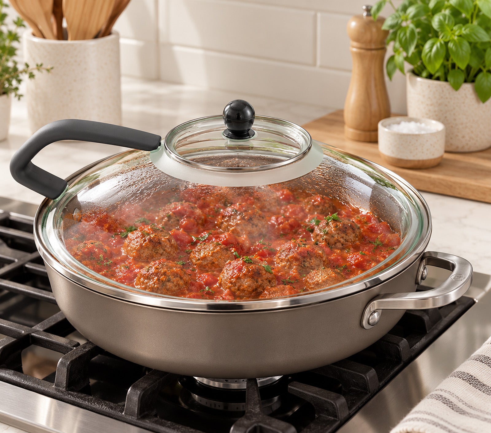 Henning Lee Univeral Stir Through Lid, Black