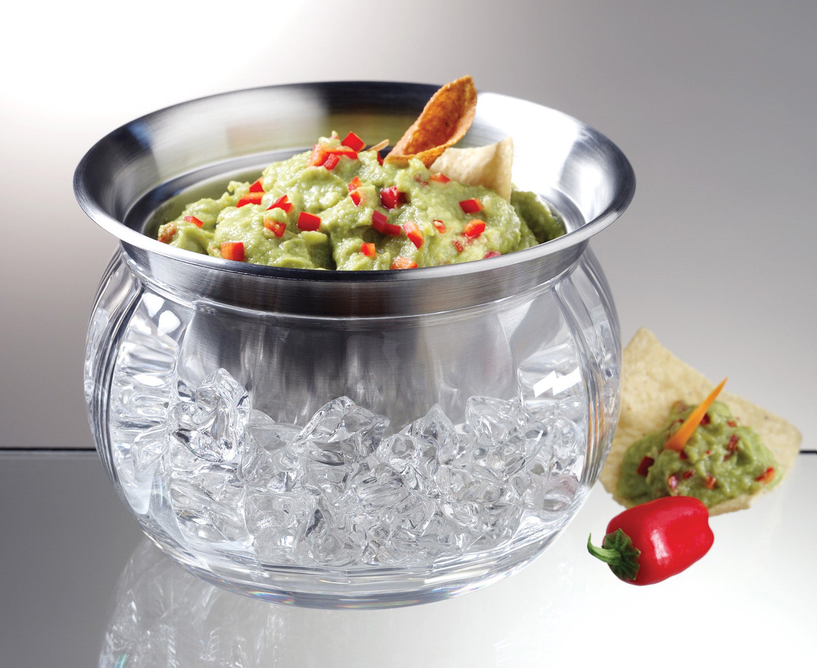 Prodyne Iced Dip Stainless Steel & Acrylic Dip Cup