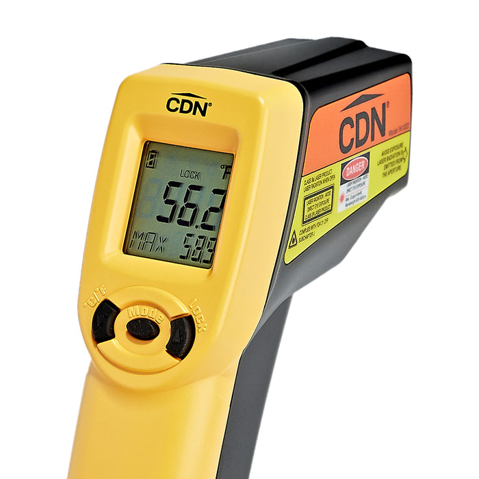 CDN Instant Read Digital Laser Infrared Thermometer Temperature Gun, Yellow